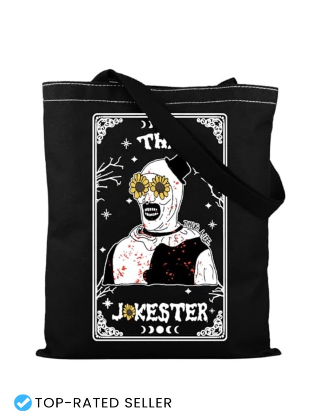 Horror Clown Tote Bag Scary Movie Gift Waterproof Polyester Eco-Friendly